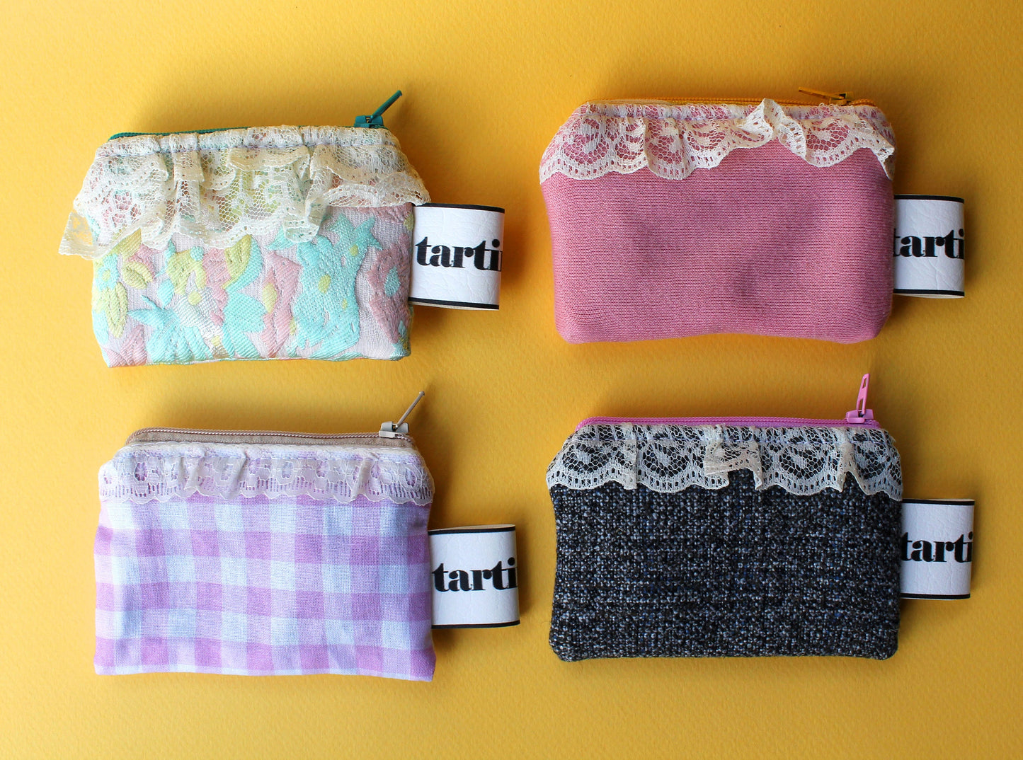 Pink Dreams - Coin Purse - Vintage Lace | Retro-Chic Clutch - Handcrafted Gift - Handmade - Small Clutch - One-of-a-Kind Design