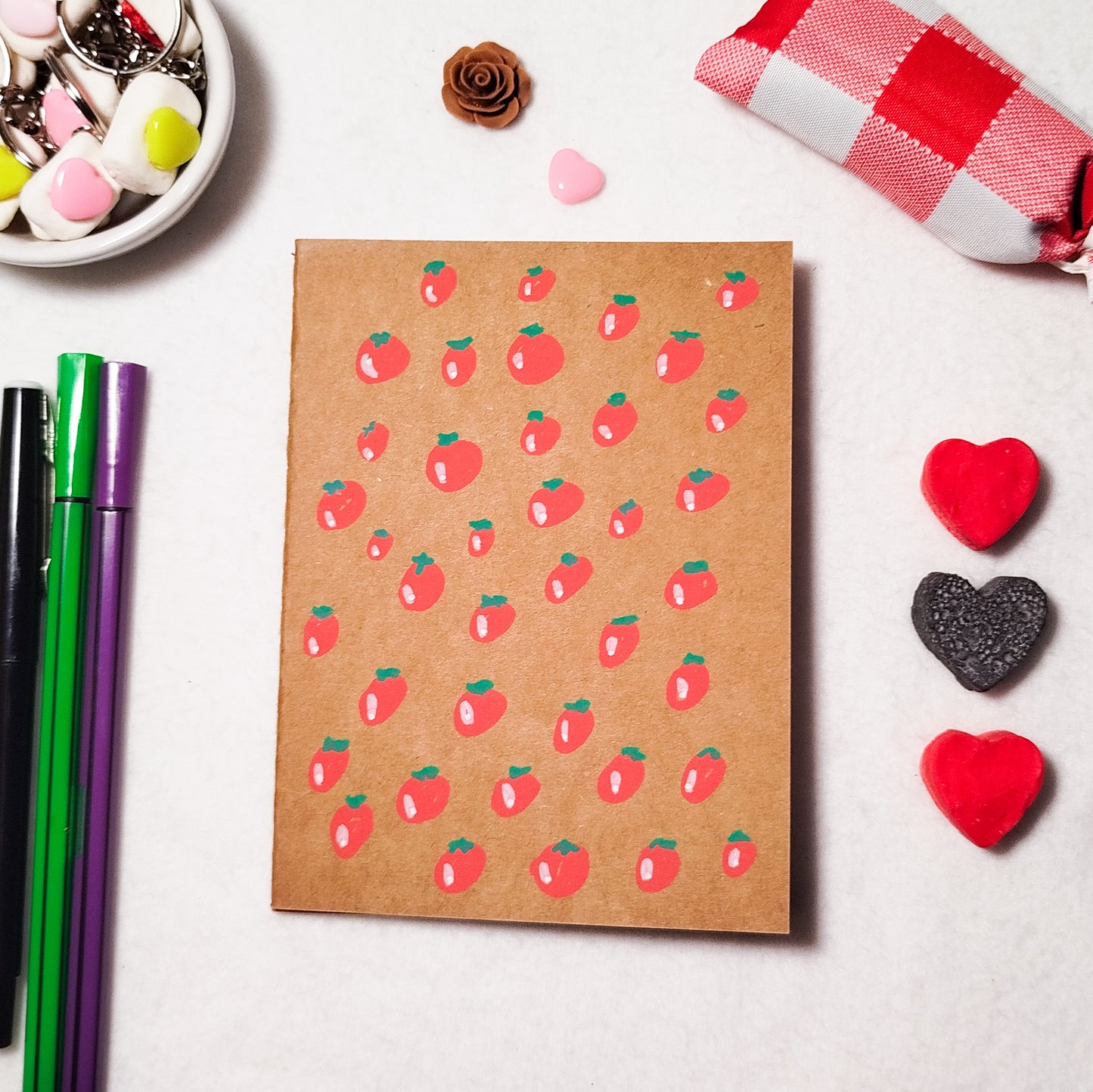 Hand-illustrated kraft notebook | A6 notebook | Original art notebook | Handcrafted gift | Abstract illustration | Children's notebook | Original illustration | Unique gift | Creative stationery