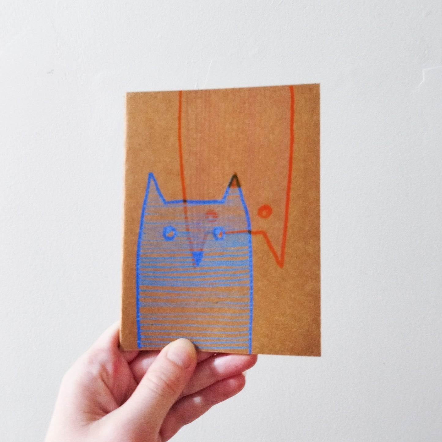 Hand-illustrated kraft notebook | A6 notebook | Original art notebook | Handcrafted gift | Abstract illustration | Children's notebook | Original illustration | Unique gift | Creative stationery