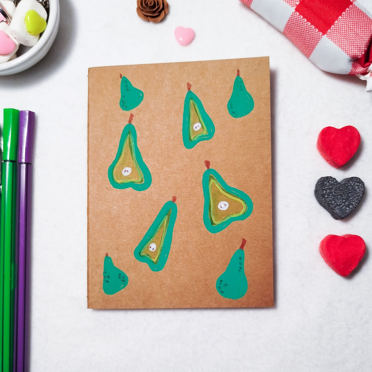 Hand-illustrated kraft notebook | A6 notebook | Original art notebook | Handcrafted gift | Abstract illustration | Children's notebook | Original illustration | Unique gift | Creative stationery