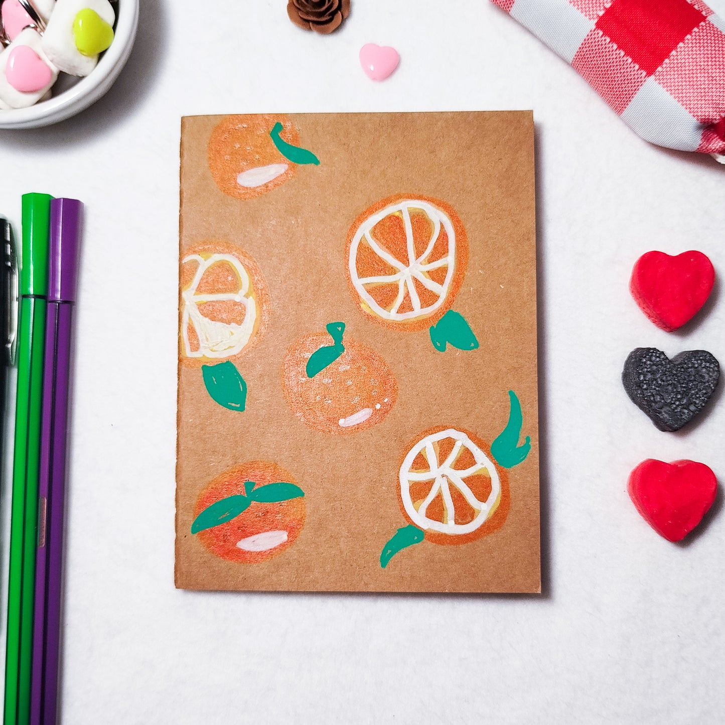 Hand-illustrated kraft notebook | A6 notebook | Original art notebook | Handcrafted gift | Abstract illustration | Children's notebook | Original illustration | Unique gift | Creative stationery