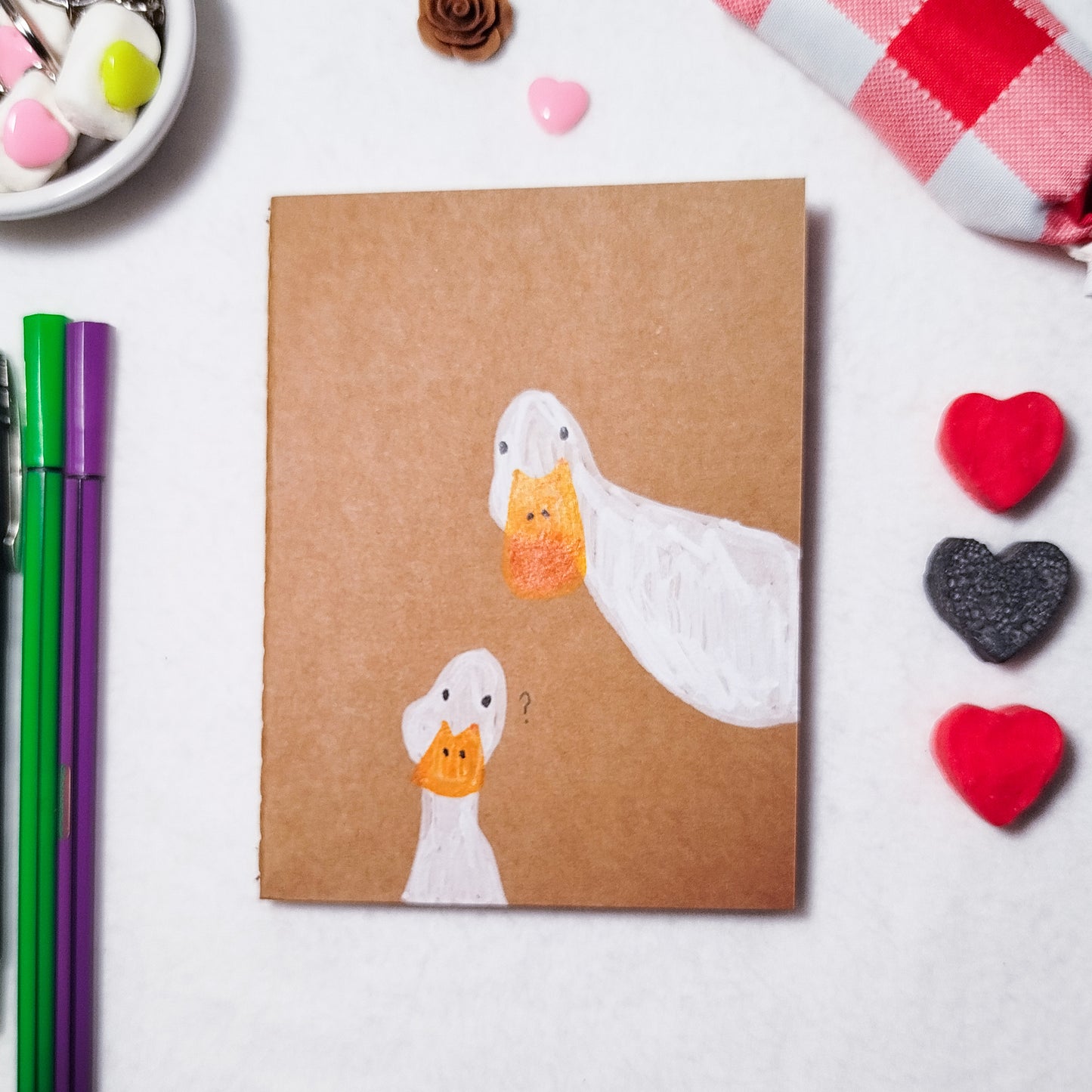 Hand-illustrated kraft notebook | A6 notebook | Original art notebook | Handcrafted gift | Abstract illustration | Children's notebook | Original illustration | Unique gift | Creative stationery