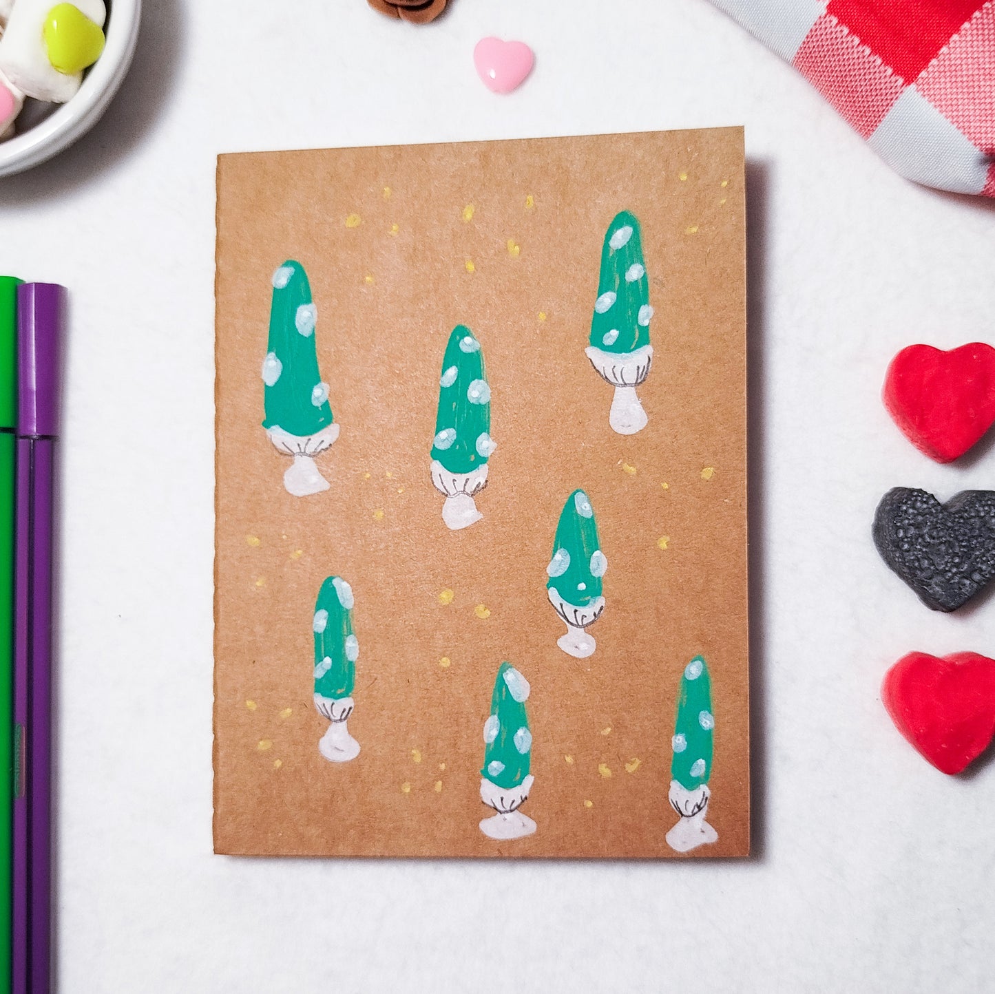 Hand-illustrated kraft notebook | A6 notebook | Original art notebook | Handcrafted gift | Abstract illustration | Children's notebook | Original illustration | Unique gift | Creative stationery