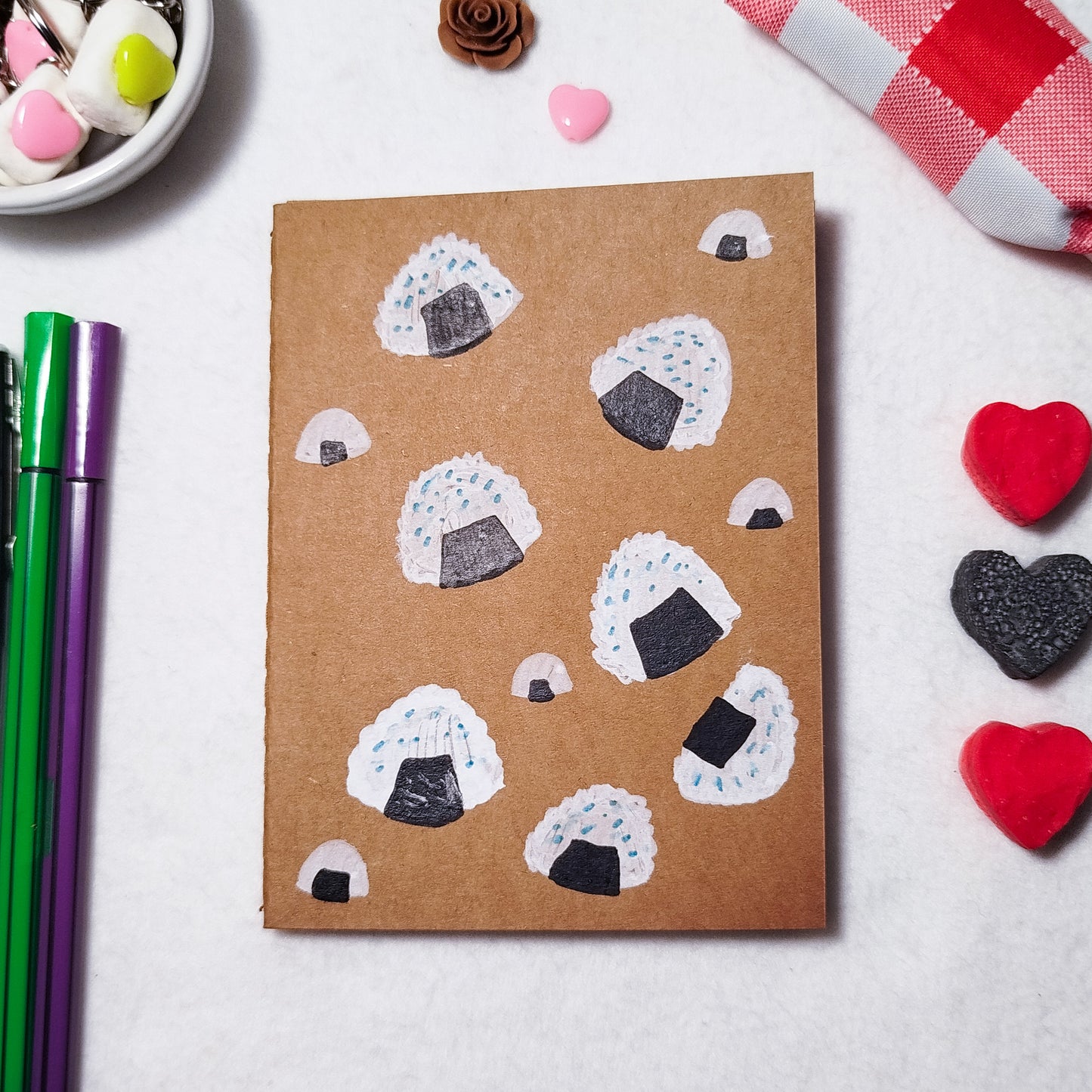 Hand-illustrated kraft notebook | A6 notebook | Original art notebook | Handcrafted gift | Abstract illustration | Children's notebook | Original illustration | Unique gift | Creative stationery