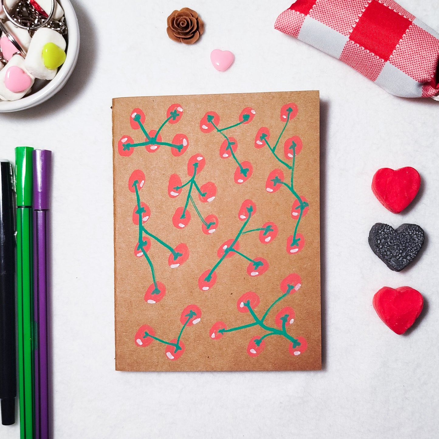 Hand-illustrated kraft notebook | A6 notebook | Original art notebook | Handcrafted gift | Abstract illustration | Children's notebook | Original illustration | Unique gift | Creative stationery