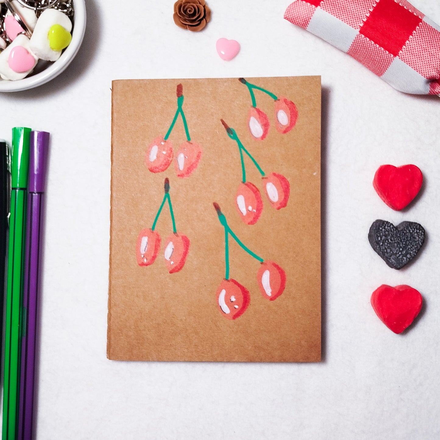 Hand-illustrated kraft notebook | A6 notebook | Original art notebook | Handcrafted gift | Abstract illustration | Children's notebook | Original illustration | Unique gift | Creative stationery