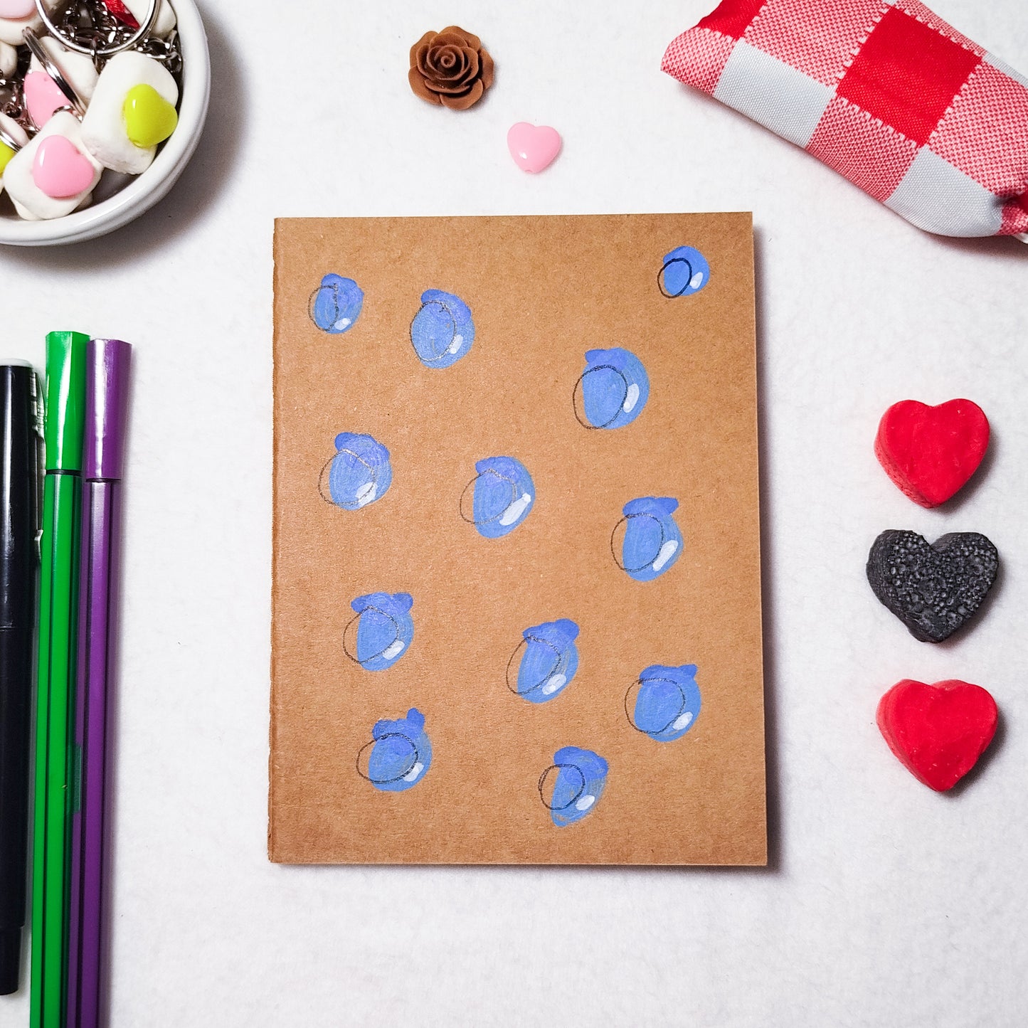 Hand-illustrated kraft notebook | A6 notebook | Original art notebook | Handcrafted gift | Abstract illustration | Children's notebook | Original illustration | Unique gift | Creative stationery