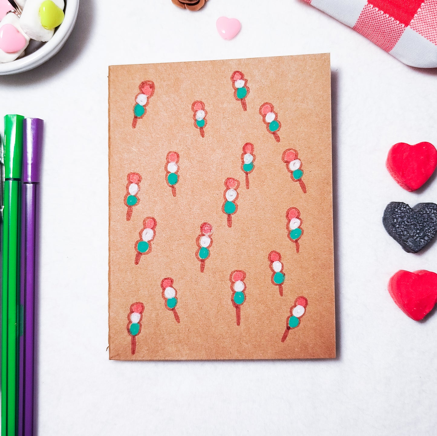 Hand-illustrated kraft notebook | A6 notebook | Original art notebook | Handcrafted gift | Abstract illustration | Children's notebook | Original illustration | Unique gift | Creative stationery