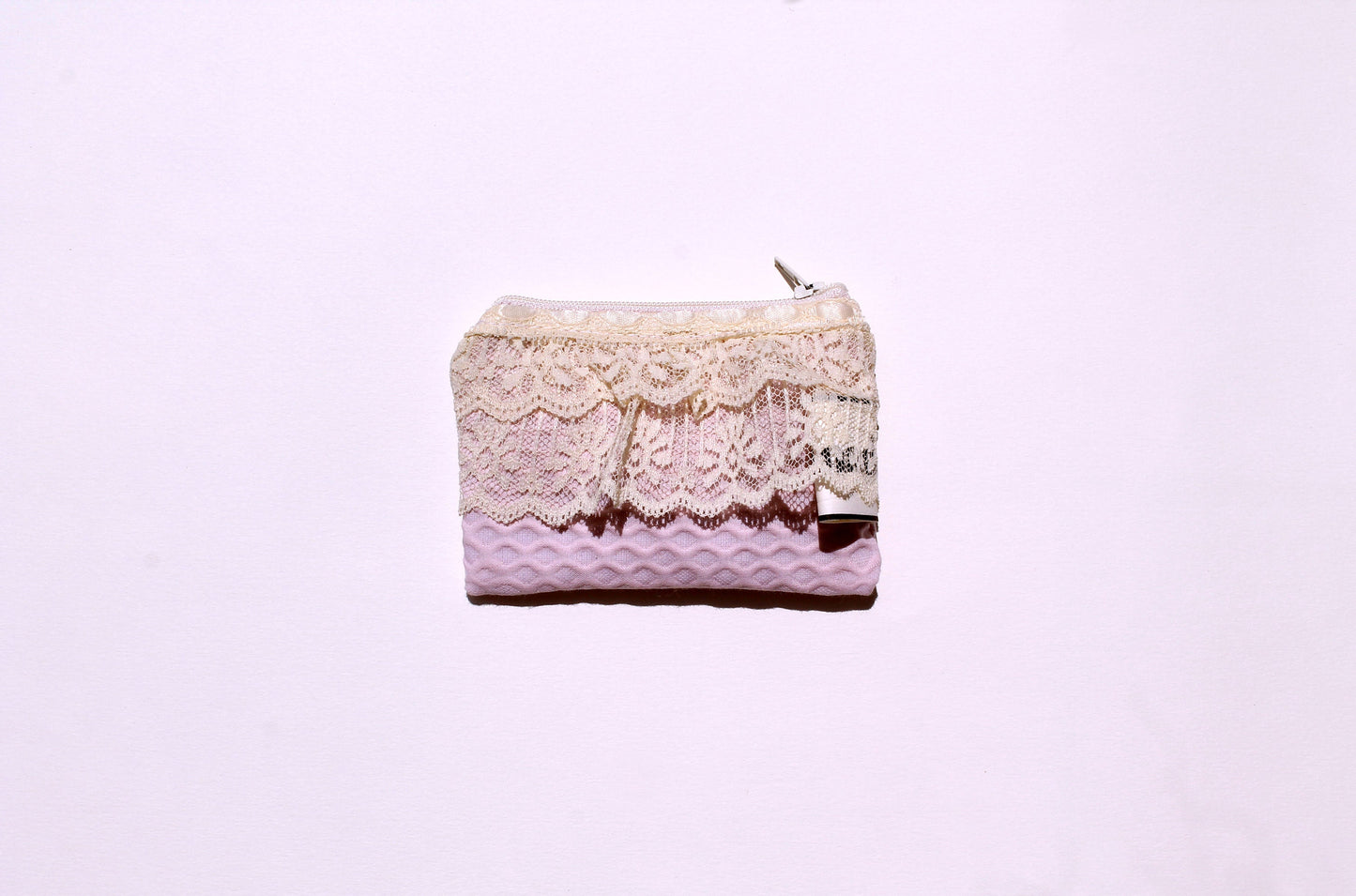 Pink Dreams - Coin Purse - Vintage Lace | Retro-Chic Clutch - Handcrafted Gift - Handmade - Small Clutch - One-of-a-Kind Design
