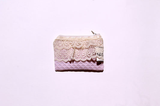 Pink Dreams - Coin Purse - Vintage Lace | Retro-Chic Clutch - Handcrafted Gift - Handmade - Small Clutch - One-of-a-Kind Design