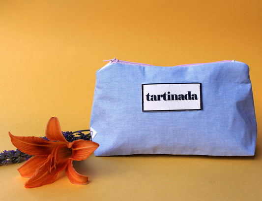 Denim Pouch - Handmade Vintage Fabric Pouch | Colorful Textured Pouch | Unique Boho Accessory - Makeup Pouch - School Pouch