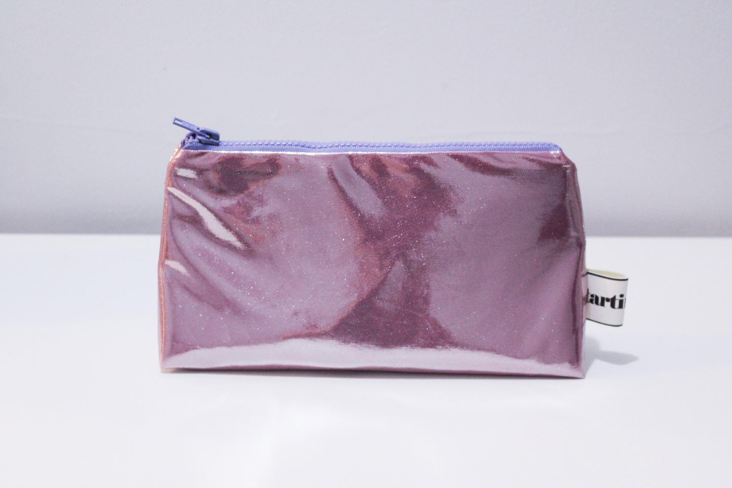 Handmade vintage fabric pouch | Unique retro clutch | Handcrafted sewing accessory | Vintage curtain fabric | Lycra fabric | Bright pink