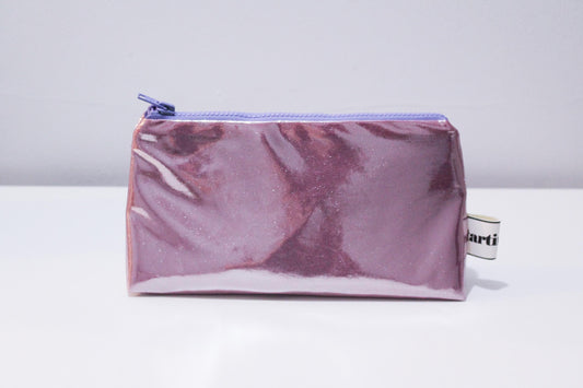 Handmade vintage fabric pouch | Unique retro clutch | Handcrafted sewing accessory | Vintage curtain fabric | Lycra fabric | Bright pink