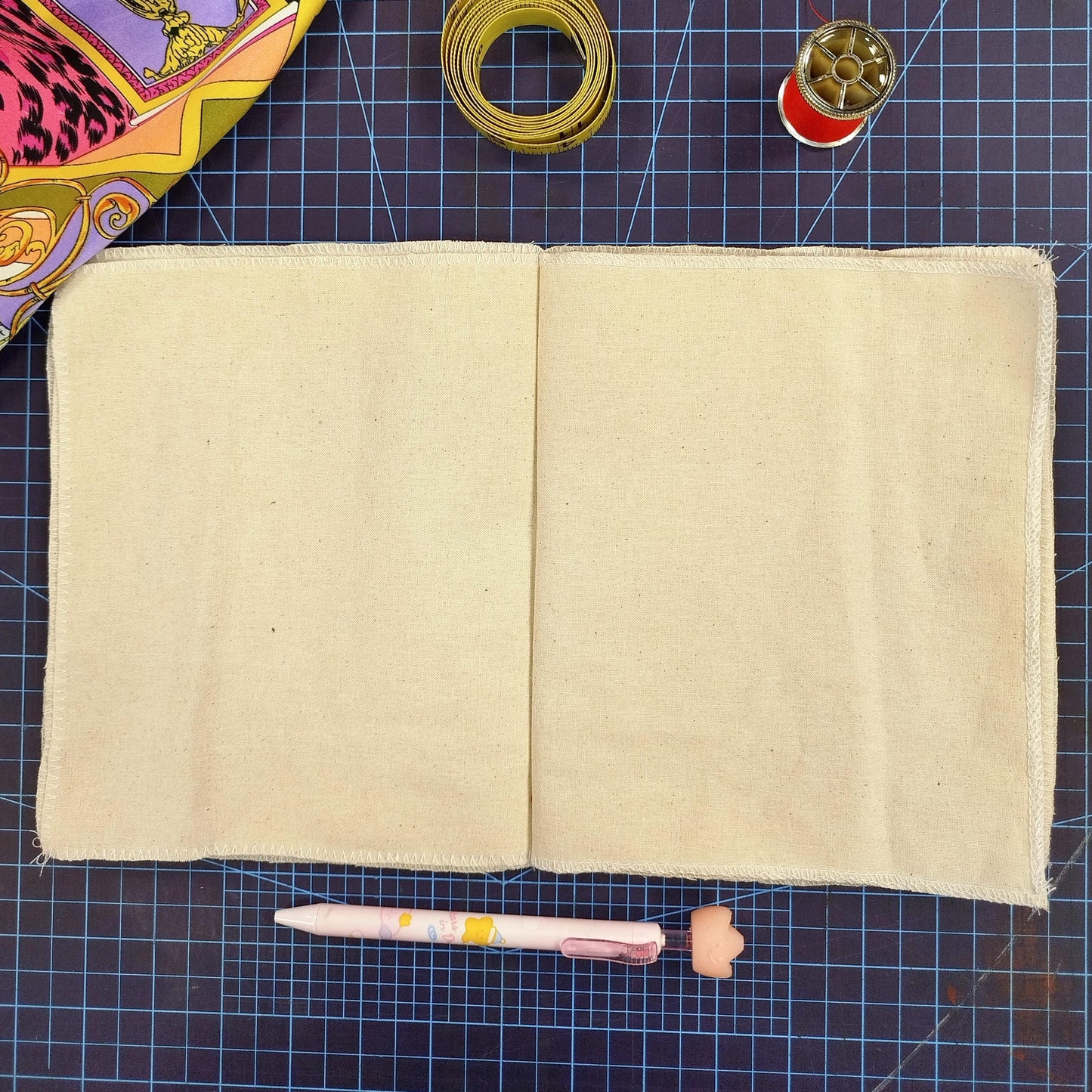 Fabric notebook for embroidery and textile art - Canvas notebook - Fabric notebook - Embroidery stitch guide - Fabric notebook